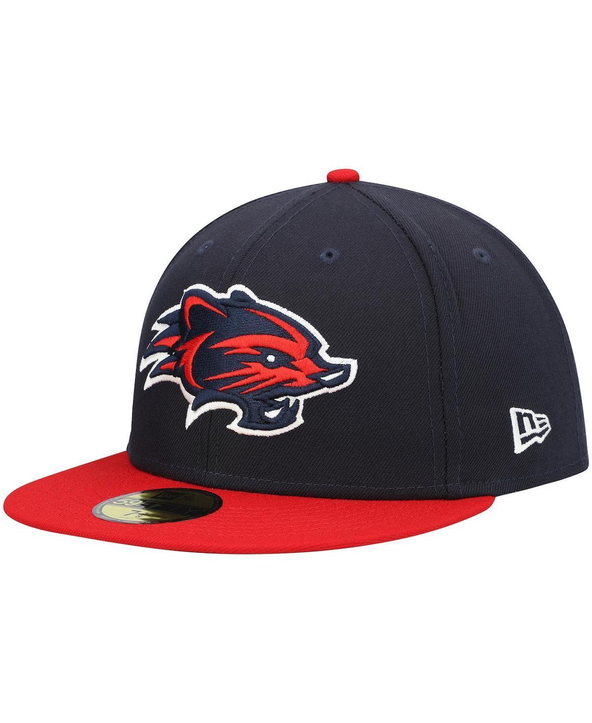 Mens New Era Navy New Hampshire Fisher Cats Authentic Collection Road 59FIFTY Fitted Hat Product Image