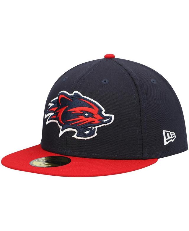 Mens New Era Navy New Hampshire Fisher Cats Road Authentic Collection 59FIFTY Fitted Hat Product Image