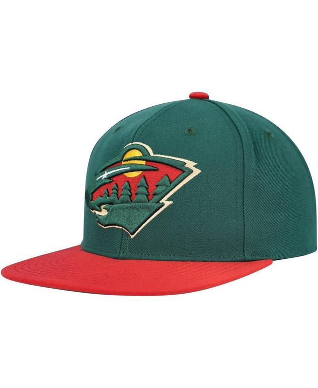 Mens Mitchell & Ness Minnesota Wild Core Team Ground 2.0 Snapback Hat Product Image