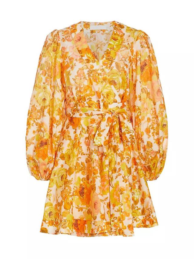 Raie Floral Wrap Minidress Product Image