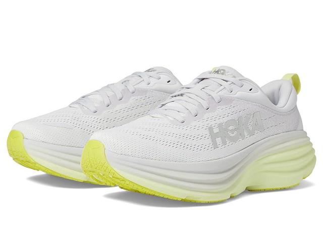 Hoka Women's Bondi 8 (Nimbus Cloud/Luminary Green) Women's Shoes Product Image