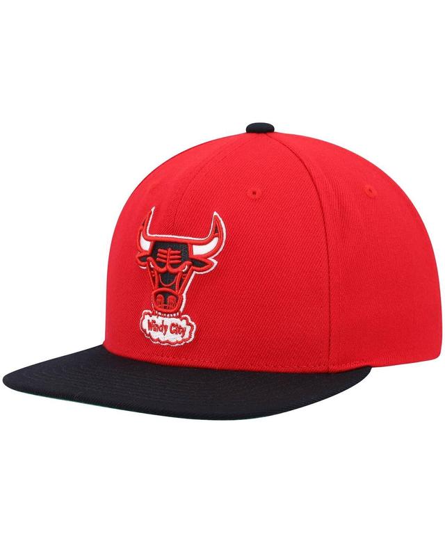 Mens Mitchell & Ness Red and Black Chicago Bulls Hardwood Classics Team Two-Tone 2.0 Snapback Hat - Red Product Image