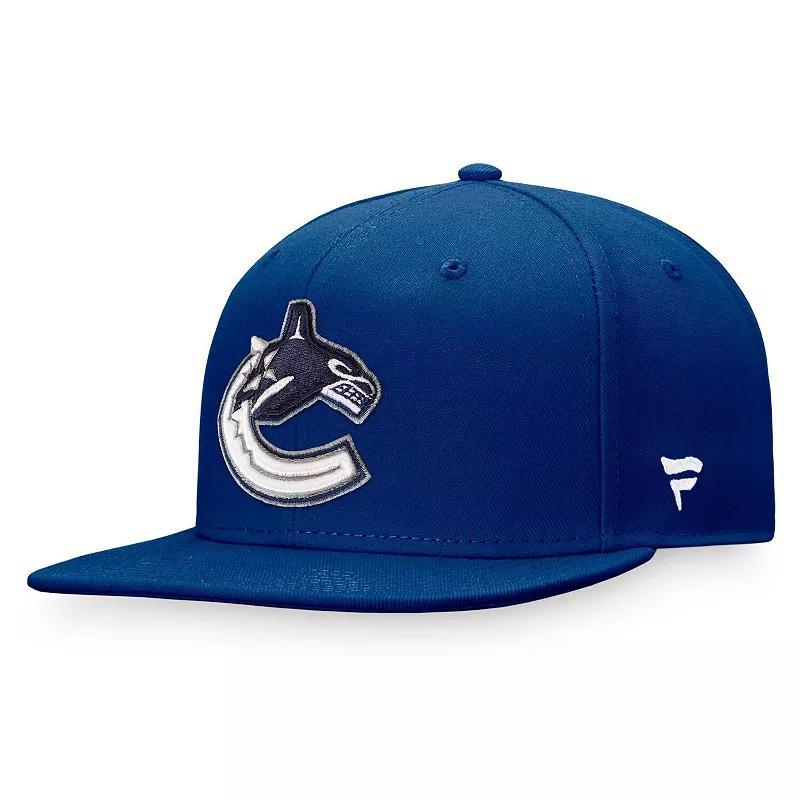 Mens Fanatics Branded Blue Vancouver Canucks Core Primary Logo Fitted Hat Product Image