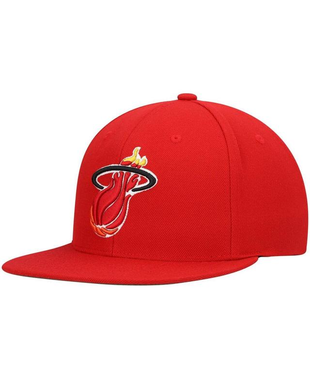 Mens Mitchell & Ness Red LA Clippers Ground 2.0 Snapback Hat Product Image