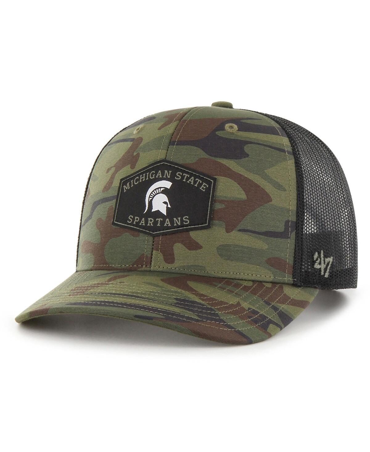 Mens 47 Camo/Black Michigan State Spartans OHT Military Appreciation Cargo Convoy Adjustable Hat Product Image