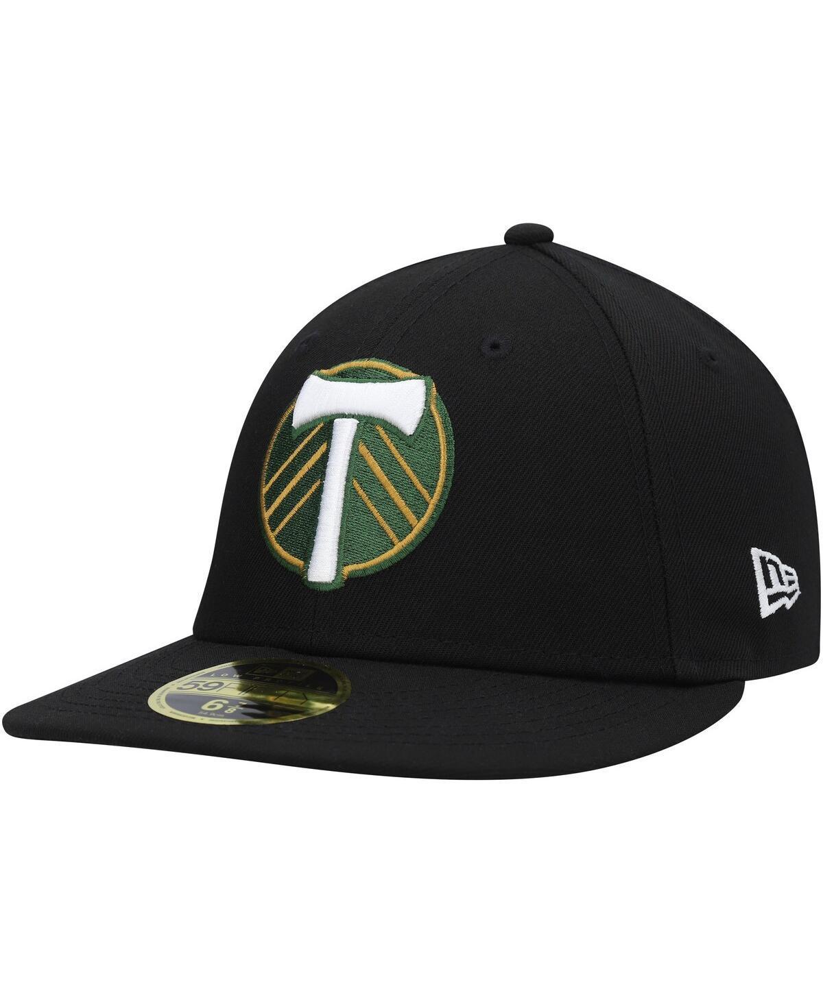 Mens New Era Black Portland Timbers Primary Logo Low Profile 59FIFTY Fitted Hat Product Image