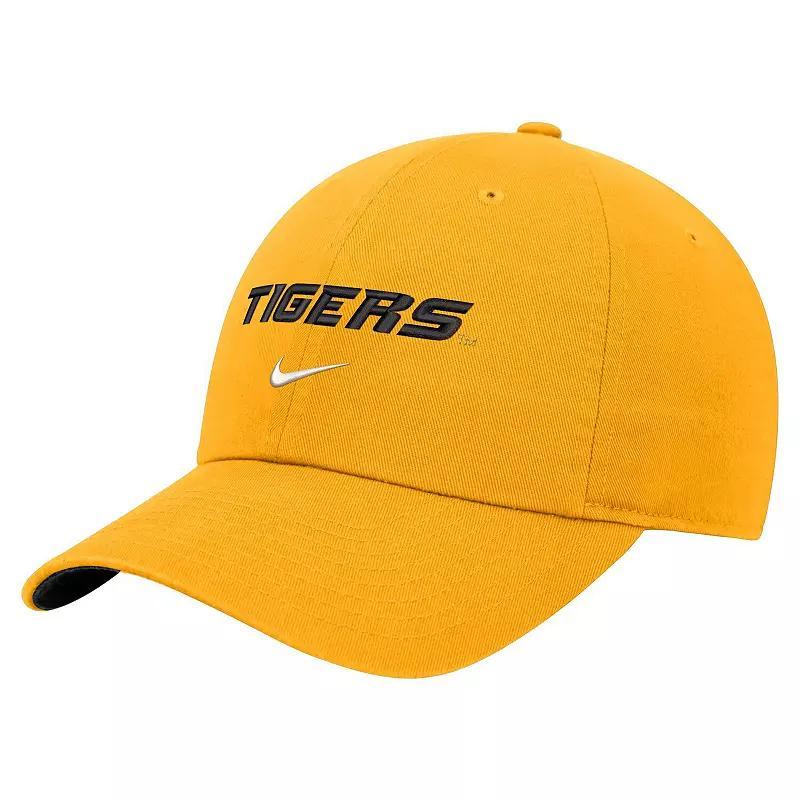 Nike Mens Gold Missouri Tigers 2024 Sideline Club Adjustable Hat Product Image