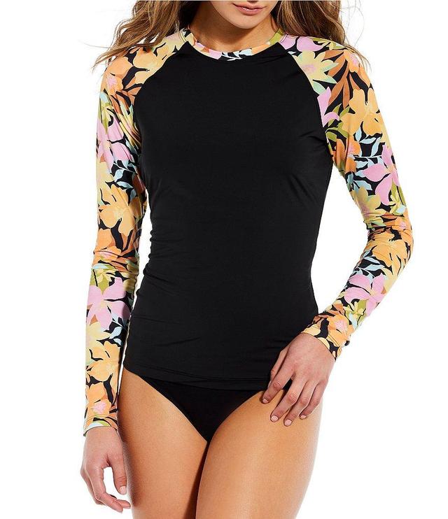 Billabong Mas Aloha Floral Long Sleeve Rashguard Swim Cover-Up Product Image