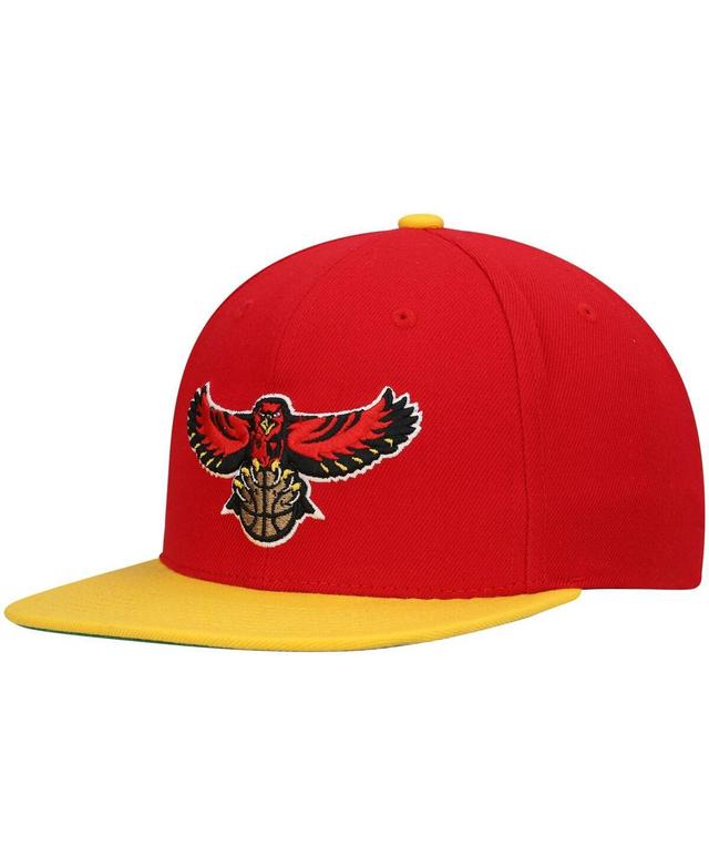 Mens Mitchell & Ness Red Atlanta Hawks Hardwood Classics Team Two-Tone 2.0 Snapback Hat - Red Product Image