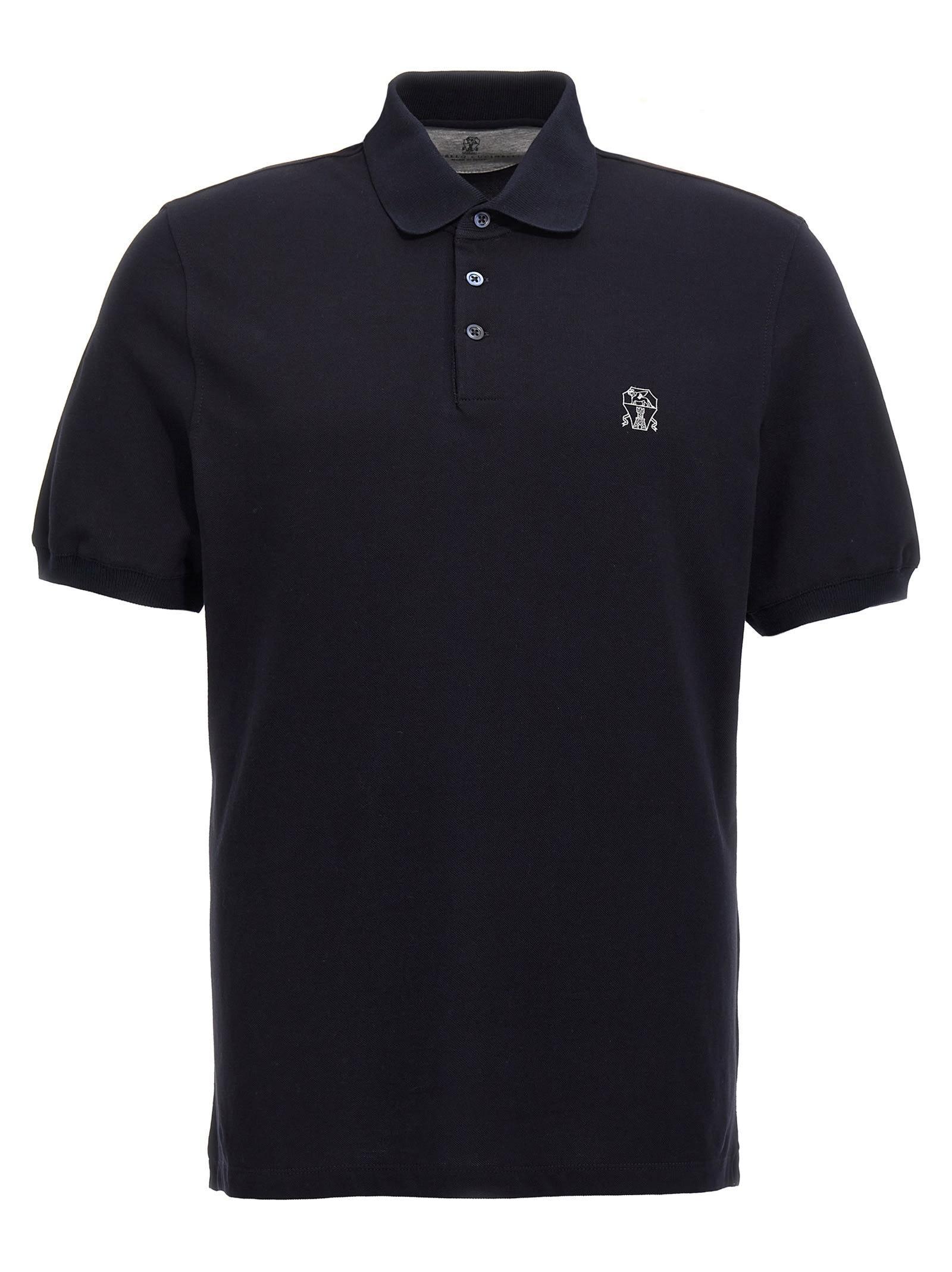 Logo Print  Shirt Polo Blue Product Image