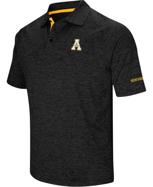 Mens Colosseum Black Appalachian State Mountaineers Down Swing Polo Product Image