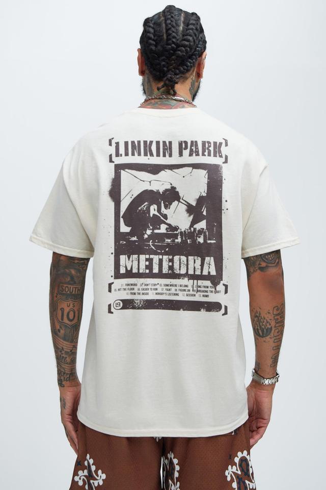 Linkin Park Meteora Track List Oversized Short Sleeve Tee - Off White Product Image