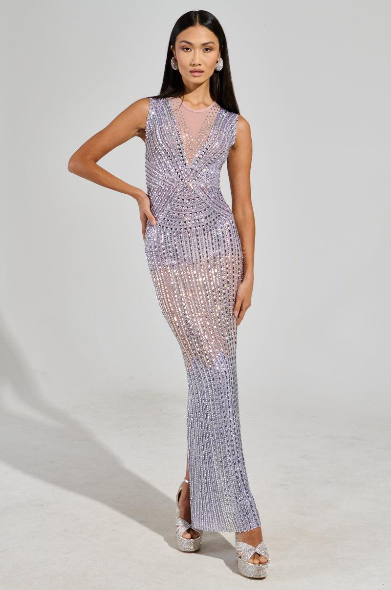 THE MAIN EVENT RHINESTONE MAXI DRESS Product Image