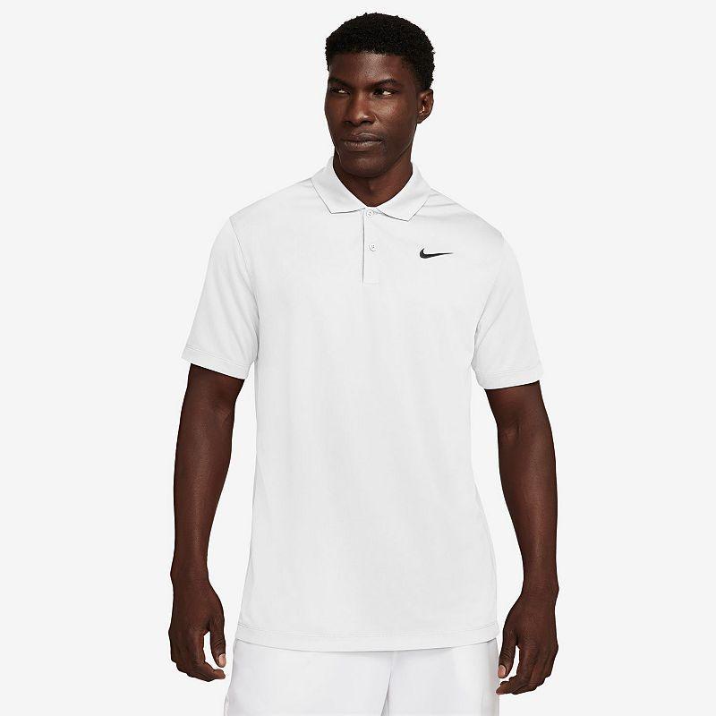 Nike Mens Relaxed Fit Core Dri-fit Short Sleeve Golf Polo Shirt - White Product Image