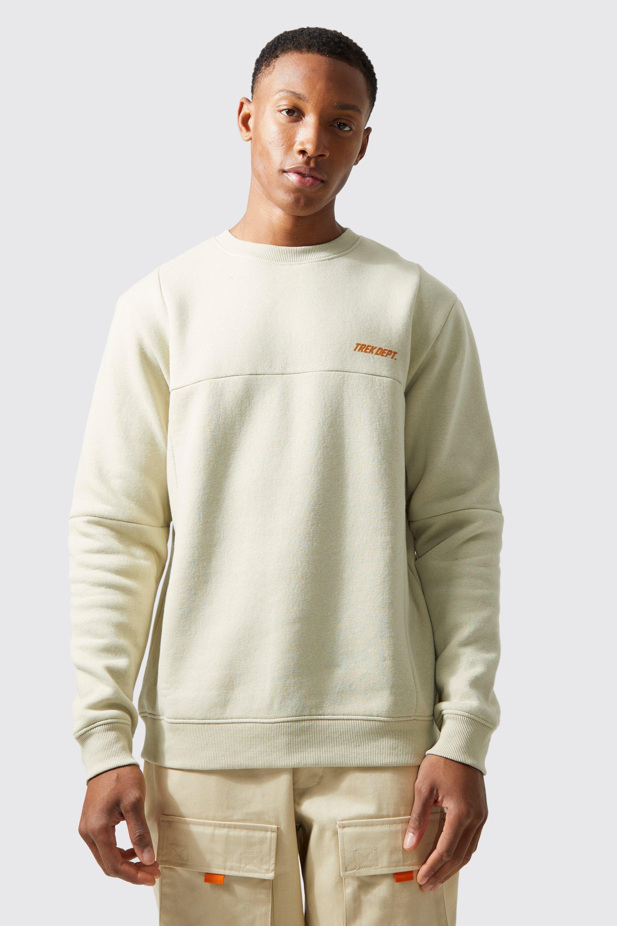 Active Trek Dept Seam Detail Reg Fit Sweatshirt | boohooMAN USA Product Image