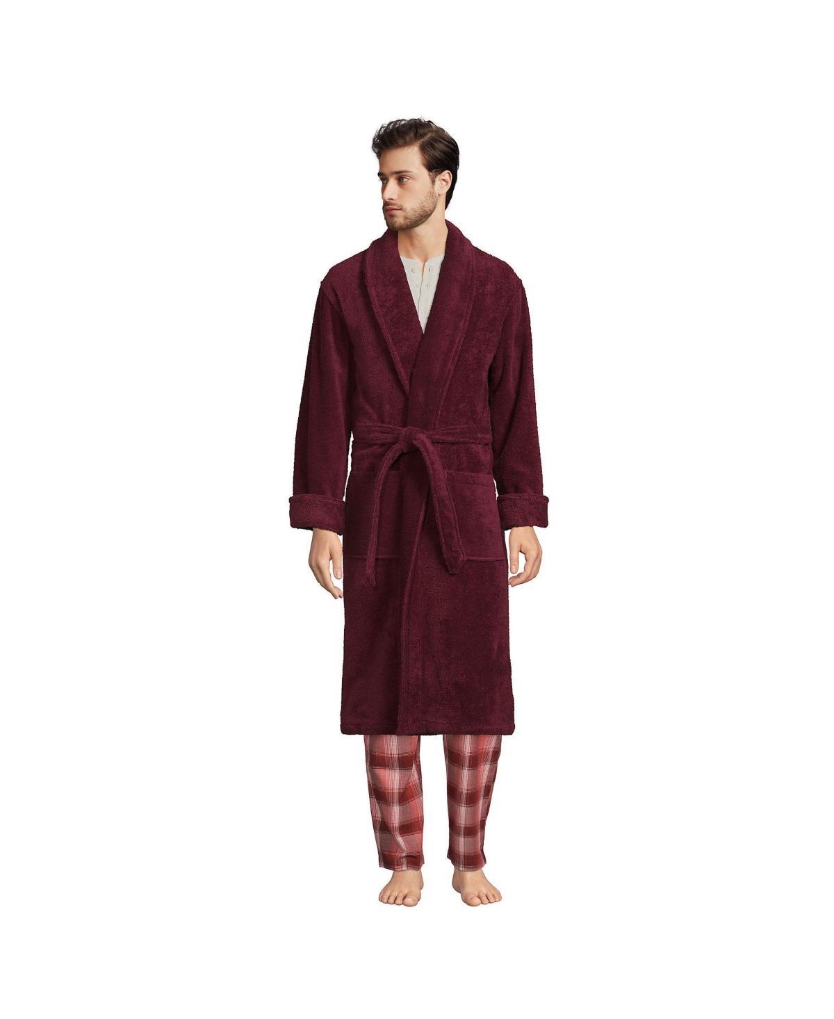 Lands End Mens Calf Length Turkish Terry Robe Product Image