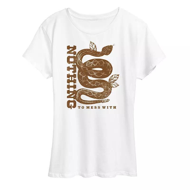 Womens Snake Nothing To Mess With Graphic Tee Product Image