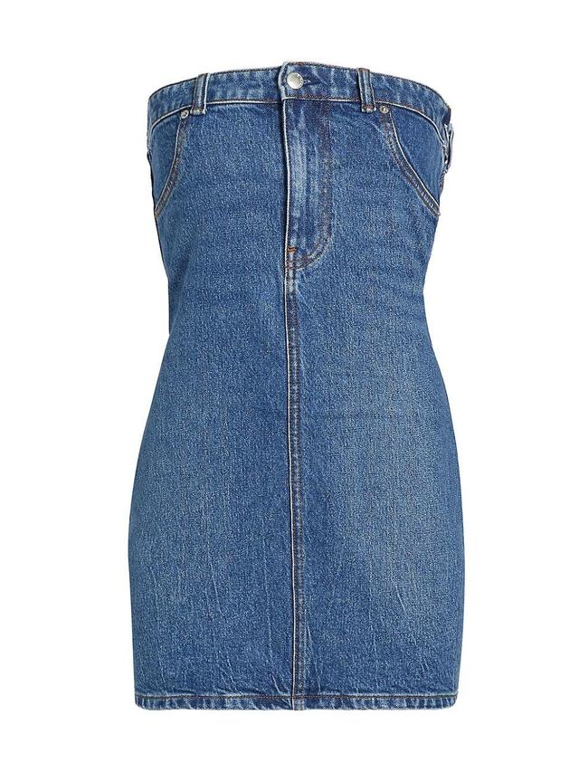 Womens Stretch Denim Tube Dress Product Image