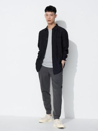 Mens Ultra Stretch Dry-Ex Jogger Pants with Moisture-Wicking Dark Gray Small UNIQLO US Product Image