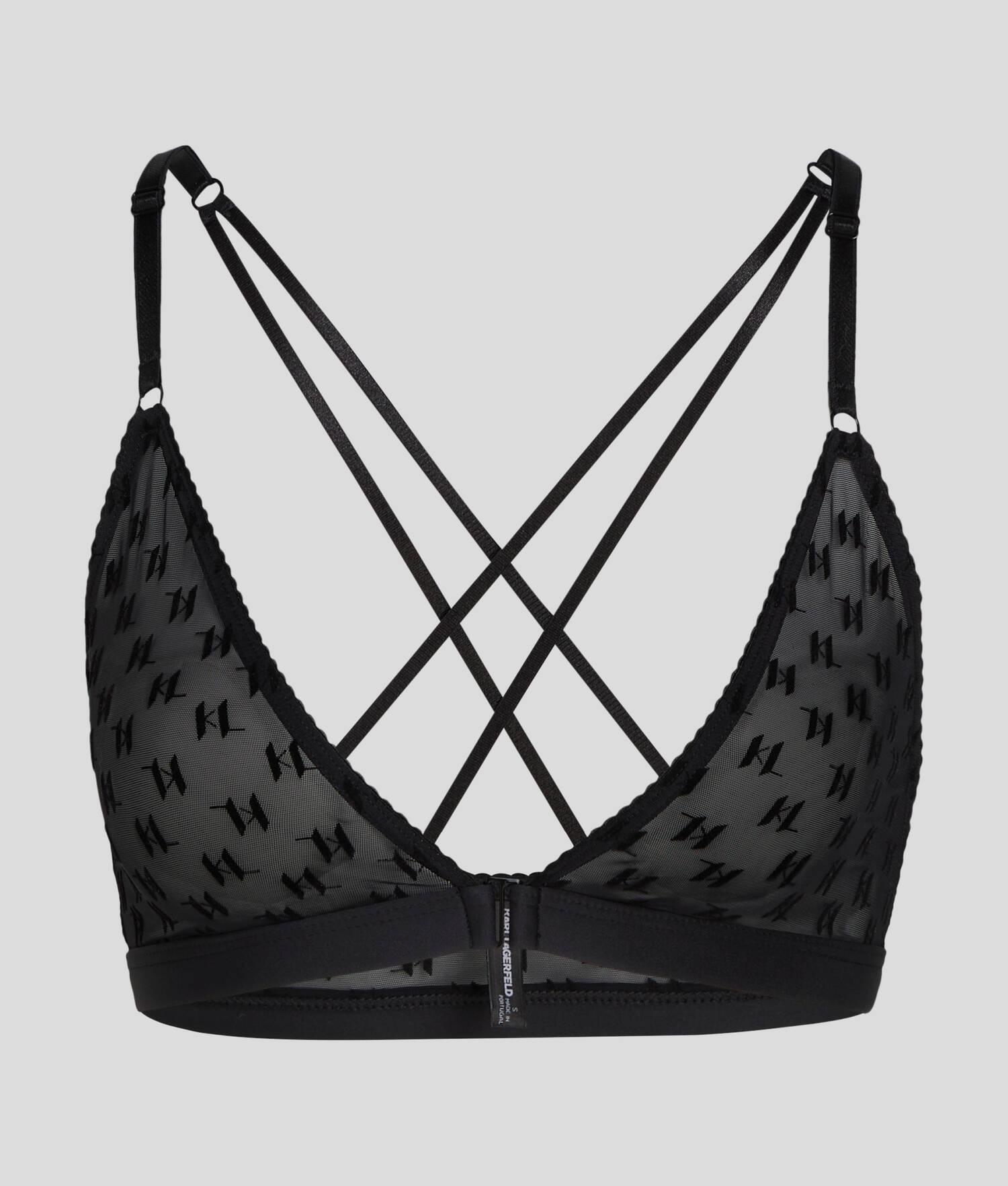 KL MONOGRAM MESH TRIANGLE BRA Product Image