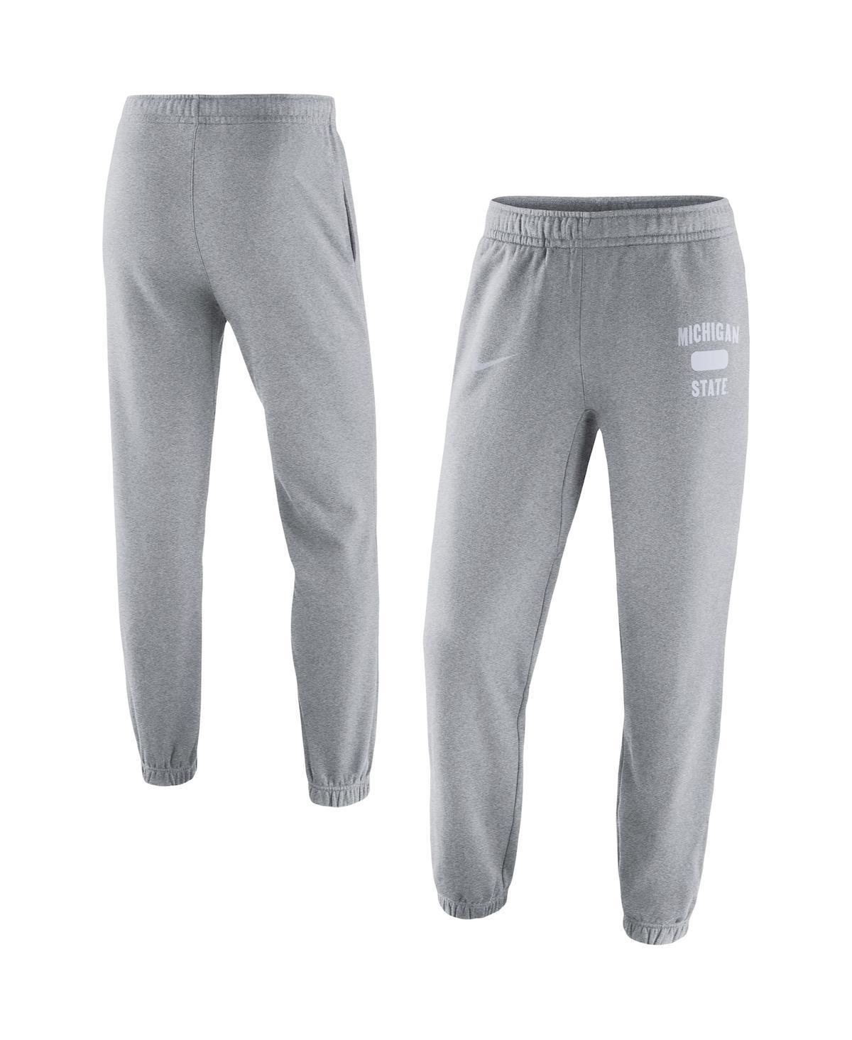 Mens Nike Heathered Gray Michigan State Spartans Saturday Fleece Pants Product Image