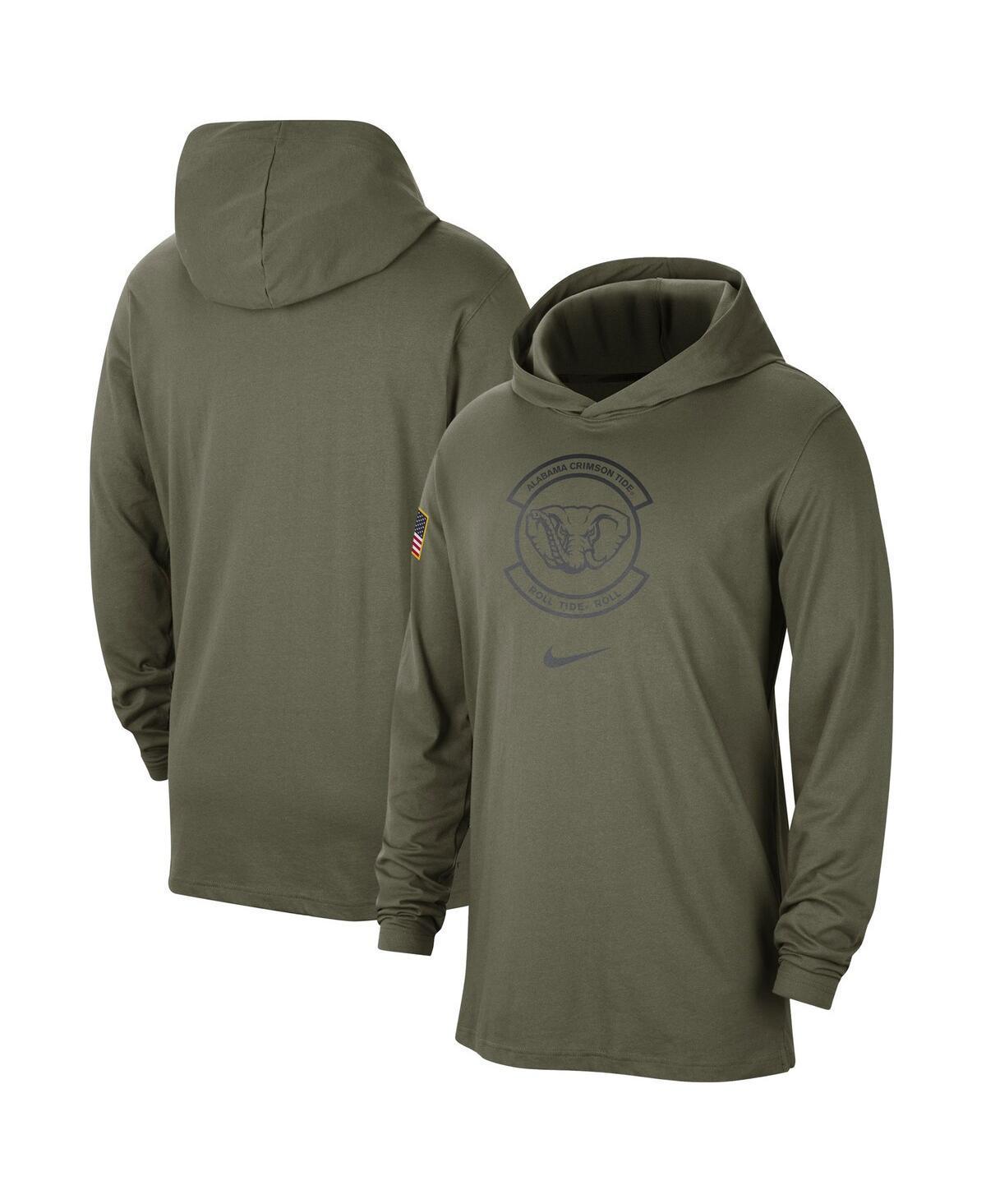 Mens Nike Olive Alabama Crimson Tide Military Pack Long Sleeve Hoodie T-Shirt Product Image