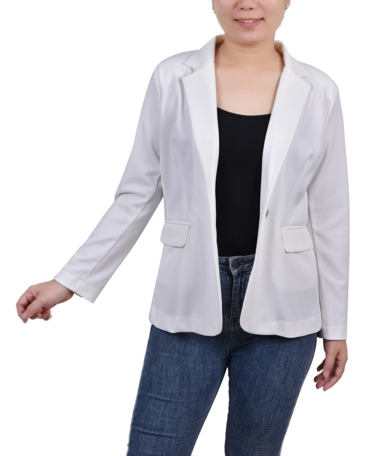 Ny Collection Petite Long Sleeve Scuba Crepe Jacket Product Image