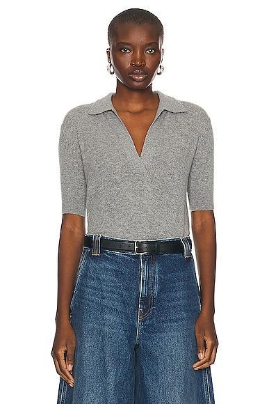 KHAITE Shrunken Jo Sweater in Grey Product Image