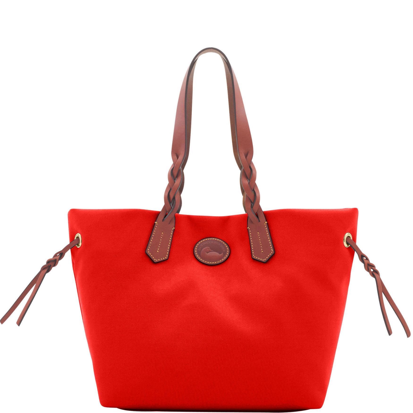 Dooney & Bourke Womens Nylon Fabric Shopper Bag in Red Product Image