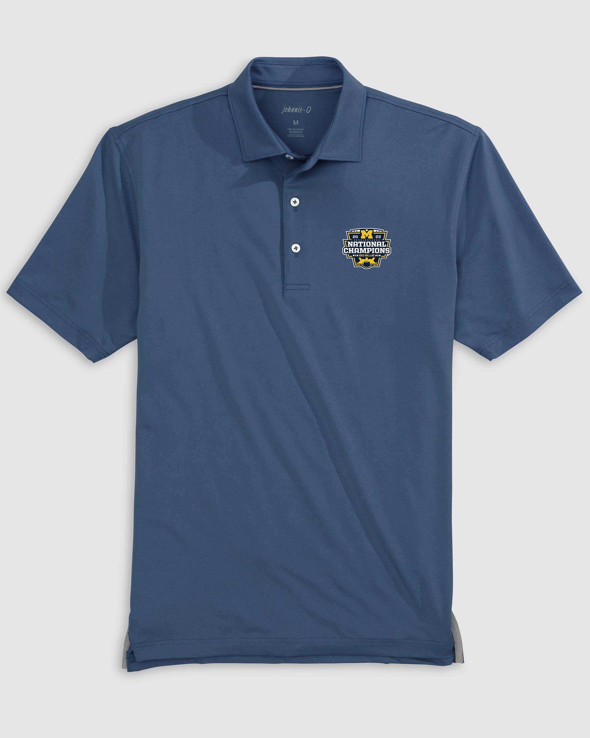 Michigan Birdie Jersey Performance Polo - 2023 CFP Champions Logo Product Image