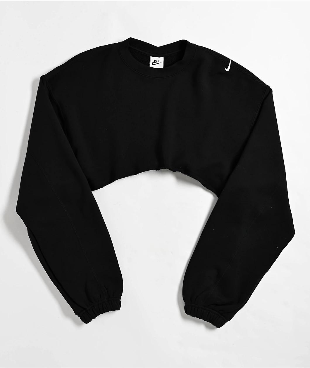 Nike Sportswear French Terry Black Oversized Shrug Sweatshirt Product Image