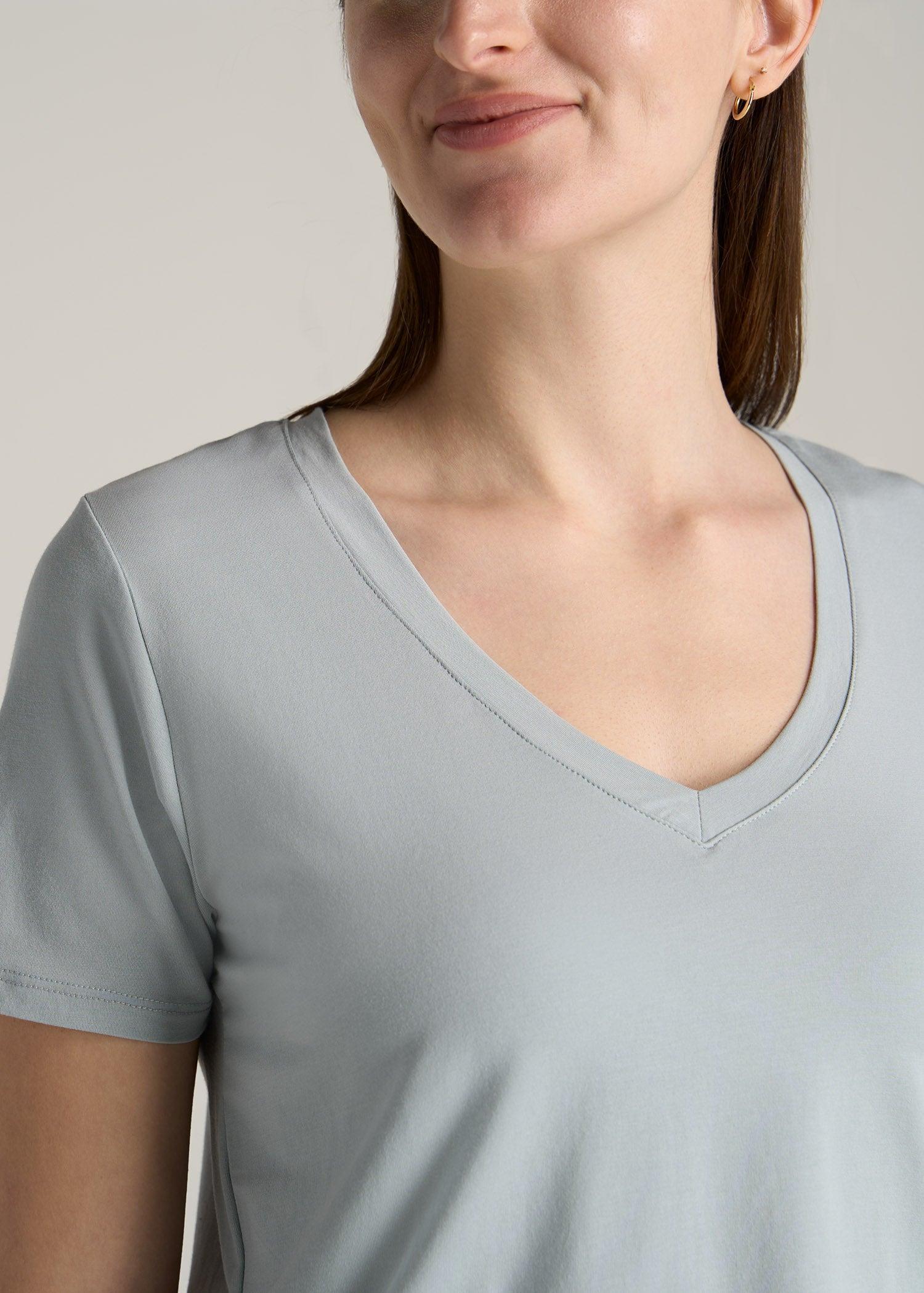 Women's Tall Scoop V-Neck Tee in Sea Salt Female Product Image