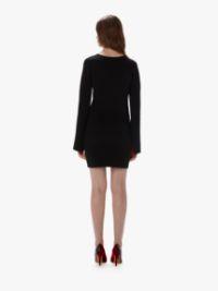 CONTRAST CUFF FITTED DRESS in black | JW Anderson US  Product Image