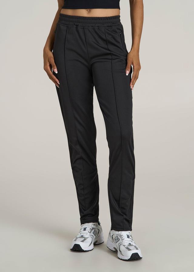 Athletic Stripe Pants for Tall Women in Black And Black Female Product Image