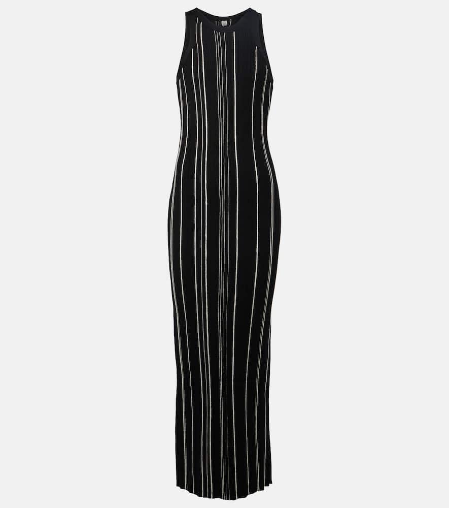 TOTÊME Maxi Acetate Dress In Black Product Image