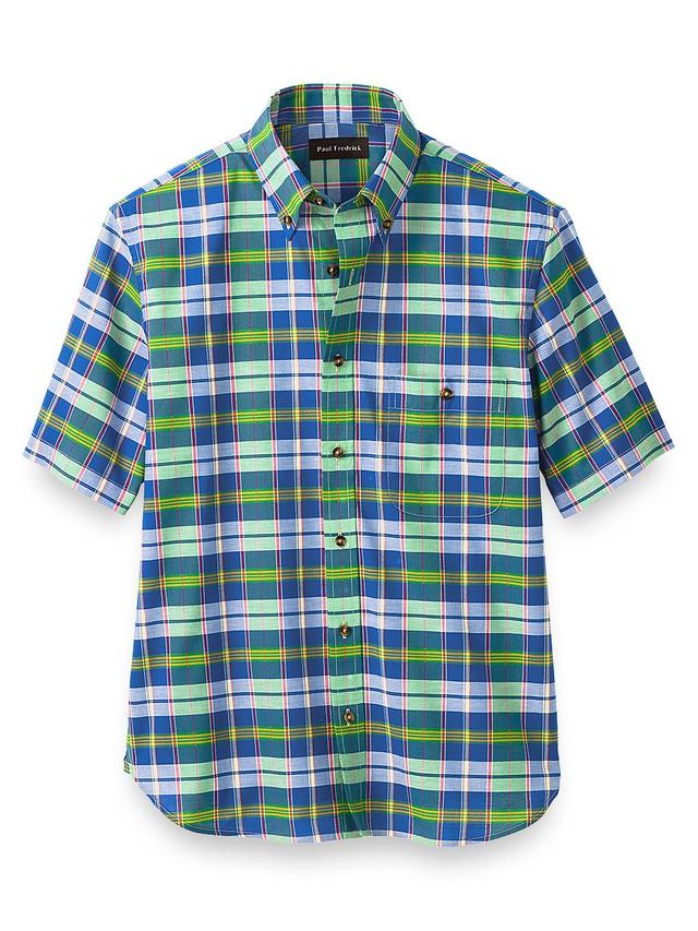 Cotton Madras Plaid Casual Shirt Product Image