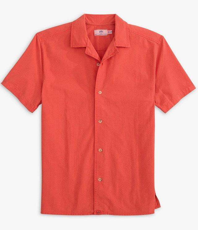 Southern Tide Sun Washed Seersucker Short Sleeve Woven Camp Shirt Product Image