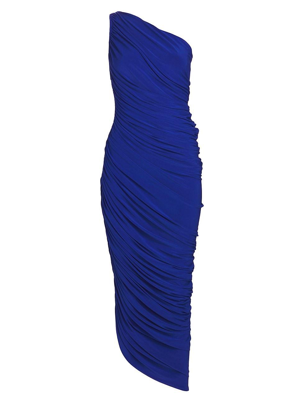 Womens Diana Asymmetric Shirred Jersey Gown Product Image