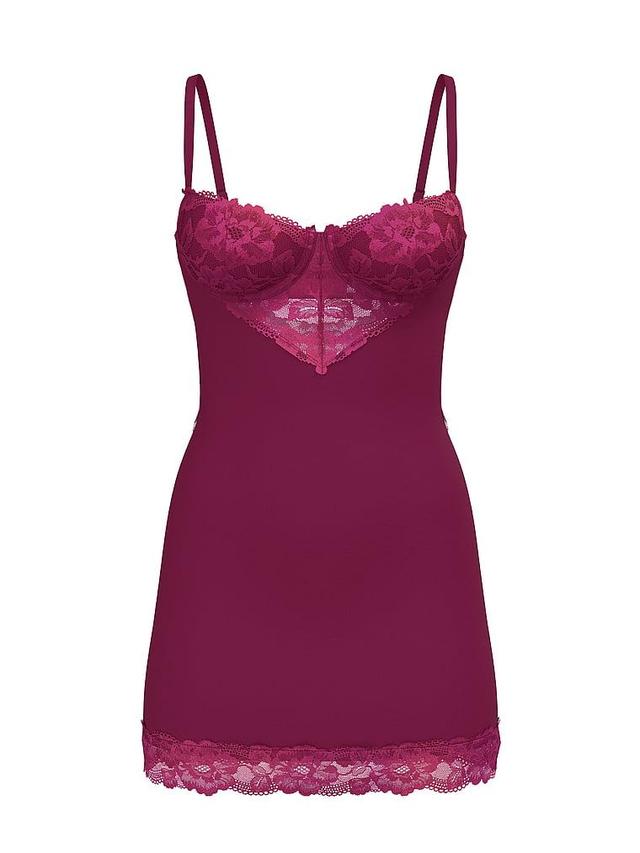 Modal & Lace Cupped Mini Slip Dress Product Image