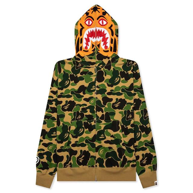 Abc Camo Tiger Full Zip Hoodie - Green Male Product Image