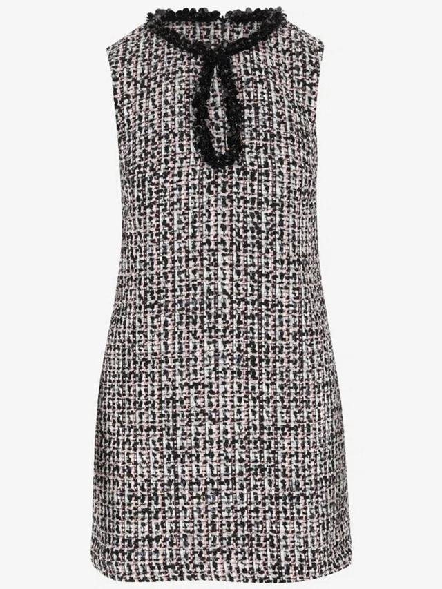 Mini Multicolor Dress With Cut-out In Bouclé Product Image