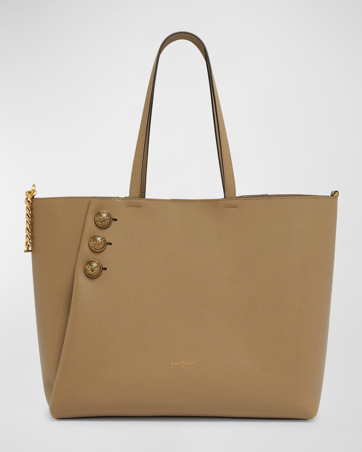 Womens Embleme Leather Shopping Bag Product Image