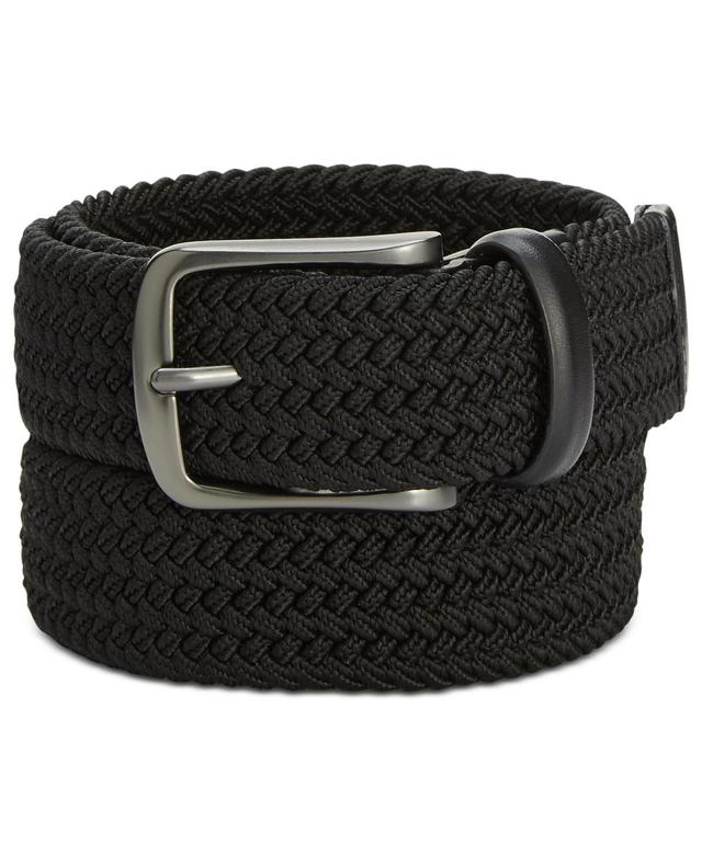 Mens Webbed Leather-Trim Belt Product Image