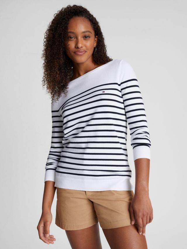 Tommy Hilfiger Women's Stripe Boatneck Sweater Product Image