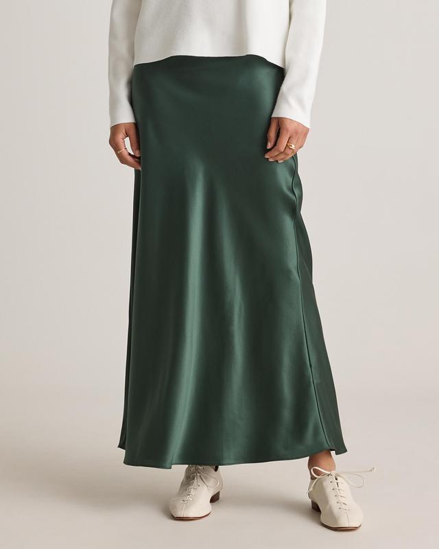 100% Washable Silk Maxi Skirt Product Image