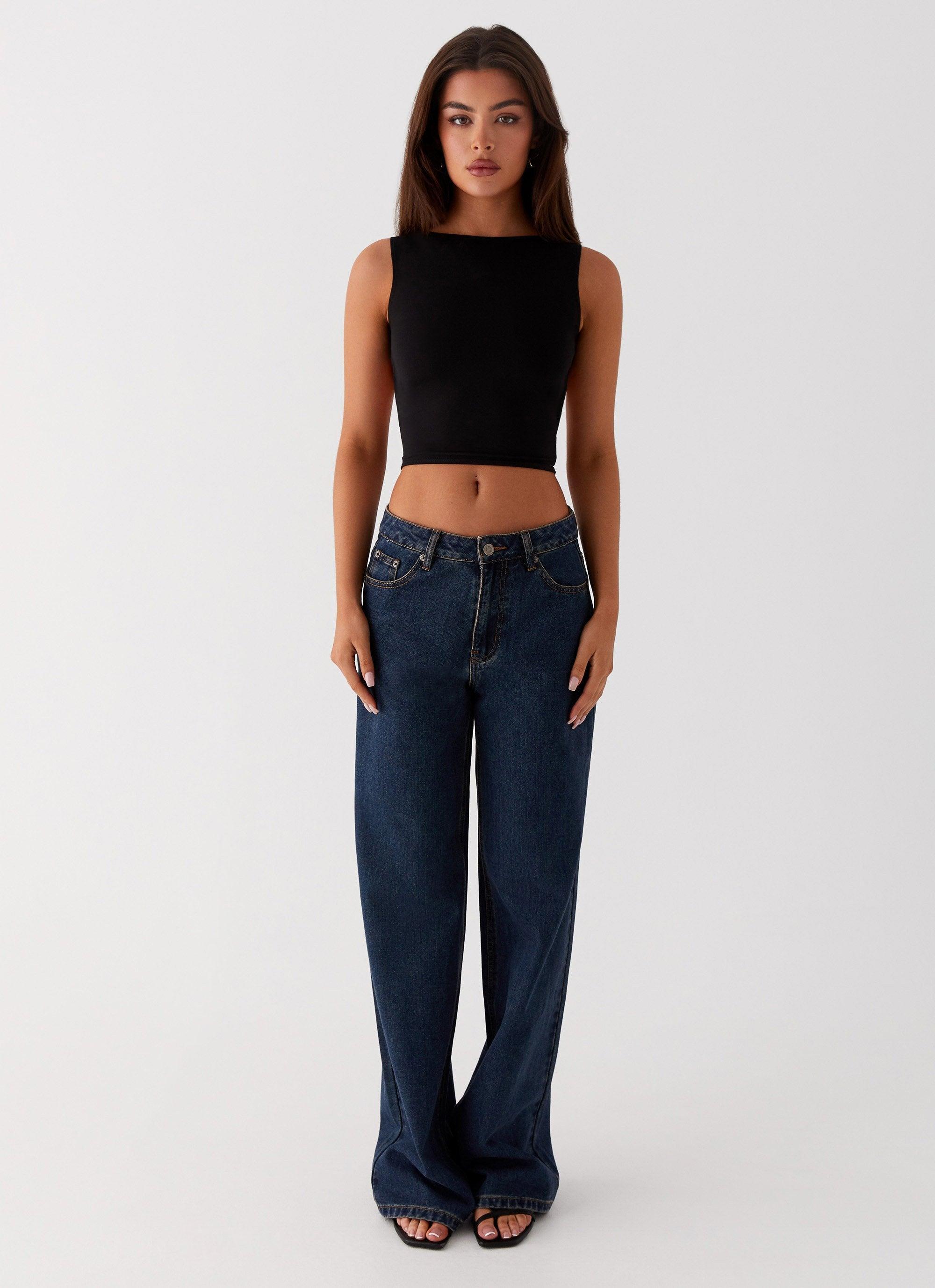 Saskie Crop Top - Black Product Image