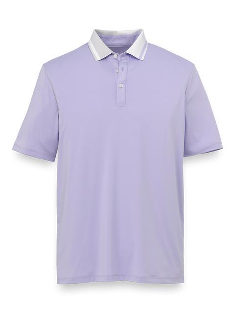 Performance Blend Three Button Polo - Lavender Product Image