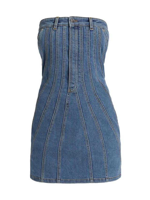 Womens Denim Strapless Minidress Product Image