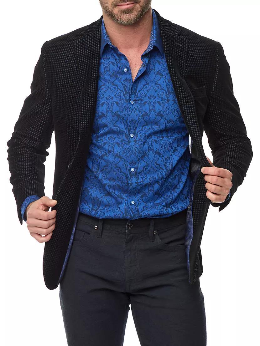 Colden Houndstooth Velvet Two-Button Sport Coat Product Image