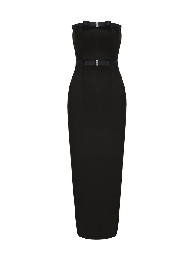 Demi Bow Dress (Black) Product Image